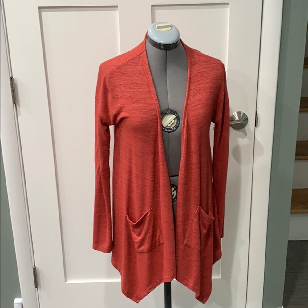 Long Orange Cardigan